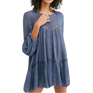 Free People Kiss Kiss Embroidered Lace Tunic